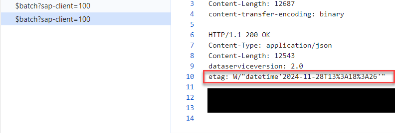 checking etag of get request via network tab